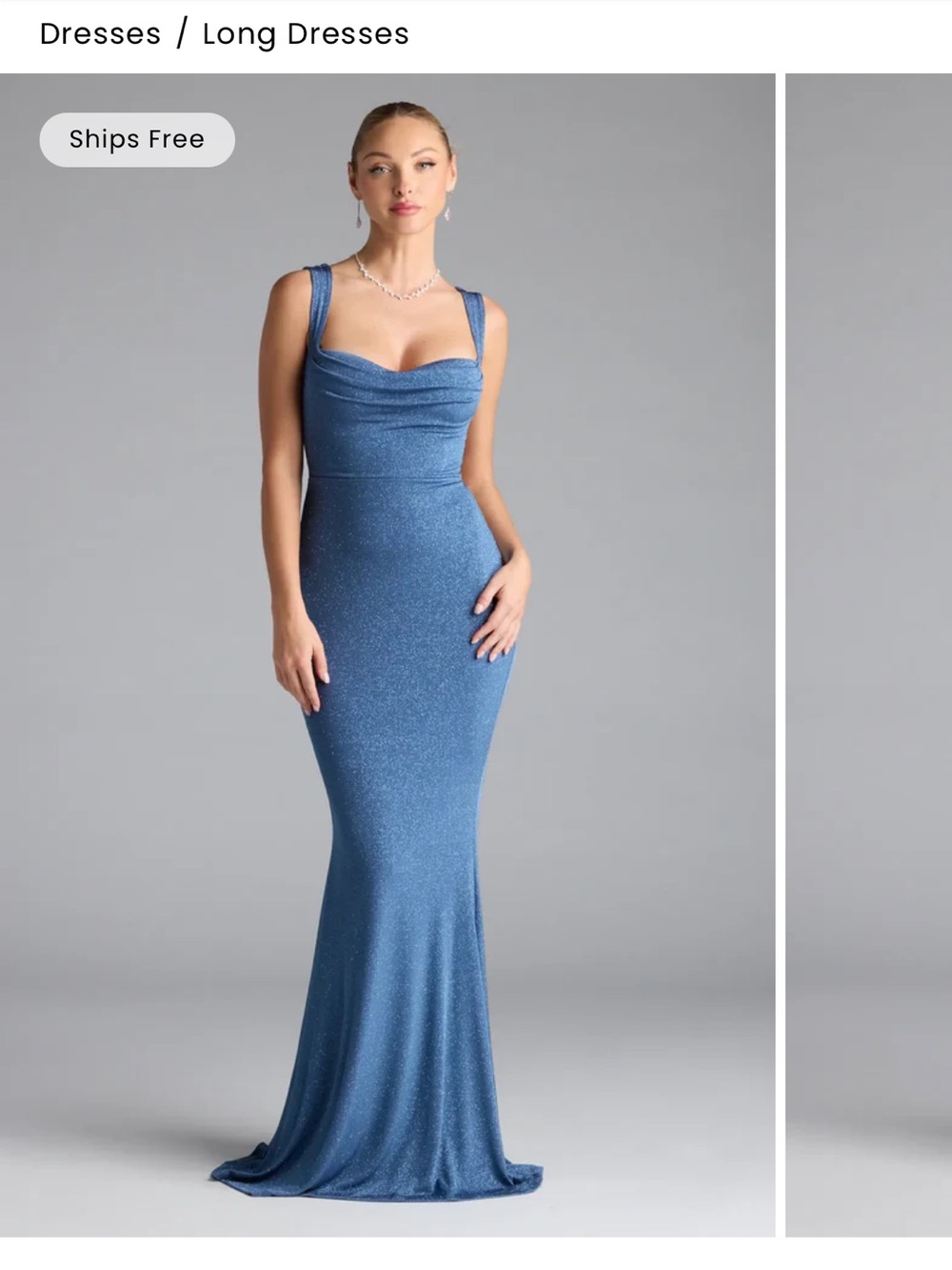 Windsor blue mermaid prom dress